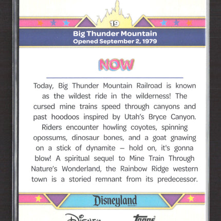 2025 Topps Disneyland 70th Anniversary Then & Now Thunder Mountain #19 Pink