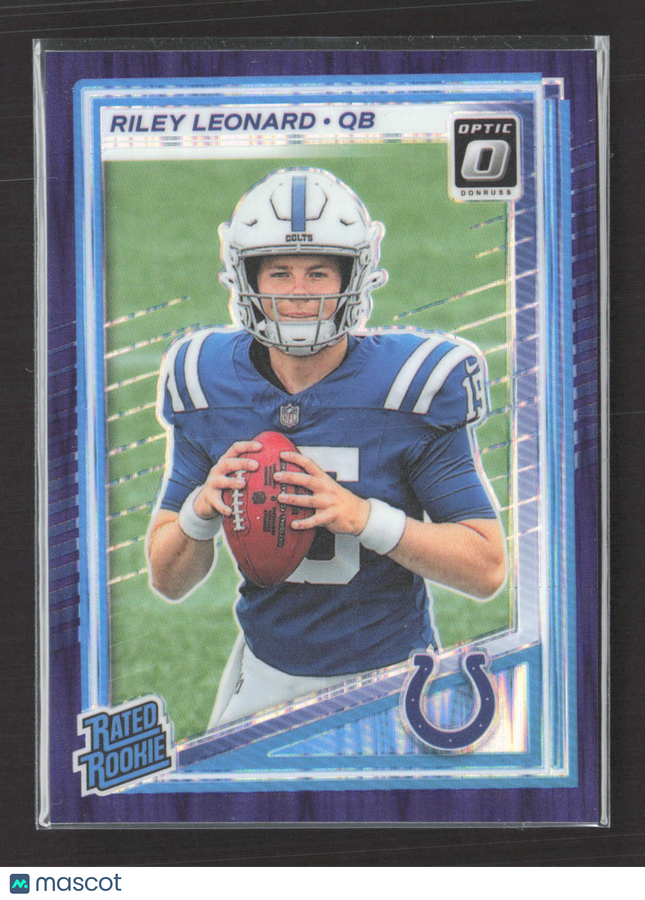 2025 Panini Donruss Optic Riley Leonard #255 Purple Shock