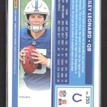 2025 Panini Donruss Optic Riley Leonard #255 Purple Shock