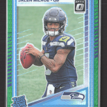 2025 Panini Donruss Optic Prizm Jalen Milroe #253 Green