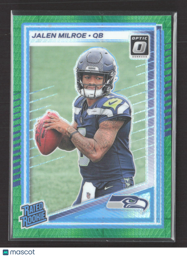2025 Panini Donruss Optic Prizm Jalen Milroe #253 Green