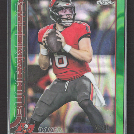 2025 Topps Chrome Baker Mayfield #281 Green Wave 58/99