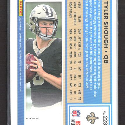 2025 Panini Donruss Optic Tyler Shough #223 Holo