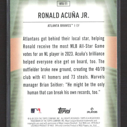 2024 Topps Home Field Advantage Ronald Acuna Jr. #HFA-11