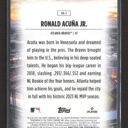2025 Topps Home Field Advantage Ronald Acuna Jr. #HA-2