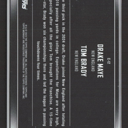 2024 Topps Midnight Constellations Drake Maye Tom Brady #C-12 06/25