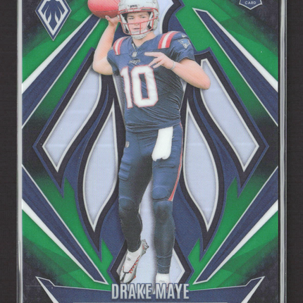 2025 Panini Phoenix Football Drake Maye #179 Green Fade 101/199 RC