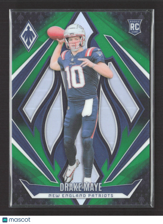 2025 Panini Phoenix Football Drake Maye #179 Green Fade 101/199 RC