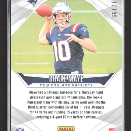 2025 Panini Phoenix Football Drake Maye #179 Green Fade 101/199 RC