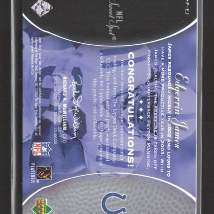 2003 Upper Deck Sweet Spot Classics Edgerrin James #P-EJ Patch