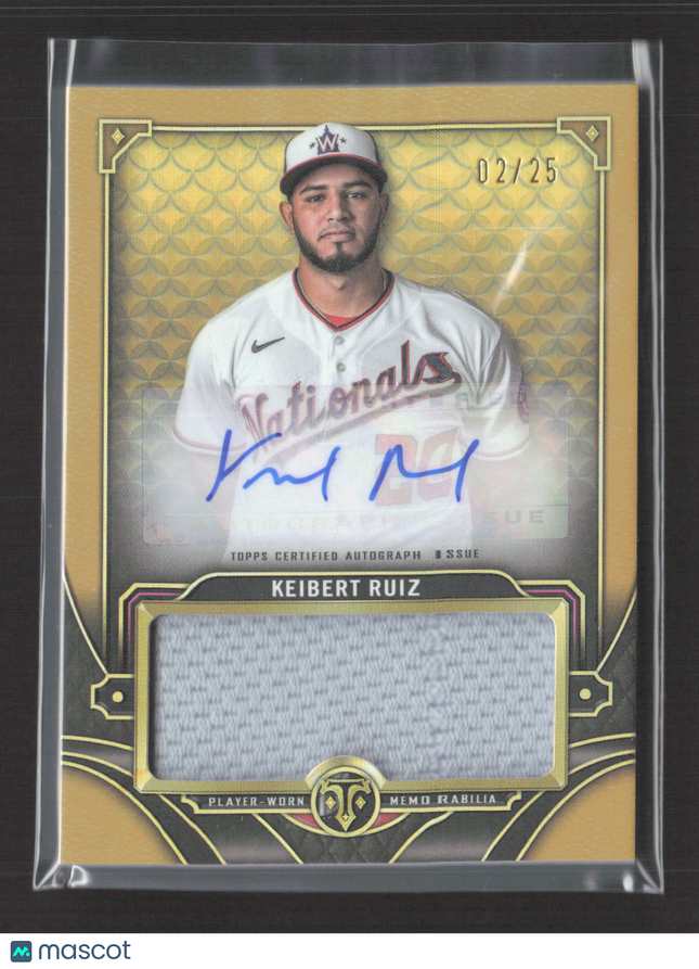 2022 Topps Triple Threads Keibert Ruiz #ASJR-KR Gold Jersey Auto 02/25