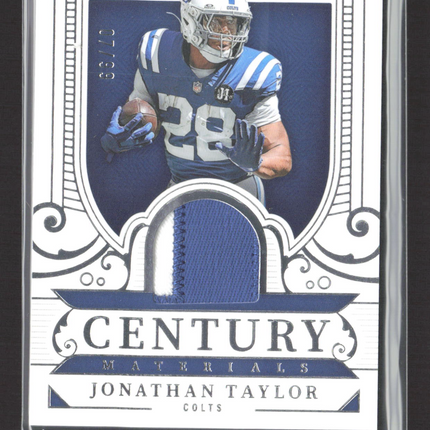 2026 Panini National Treasures Century Jonathan Taylor #CM-JTR Patch /99