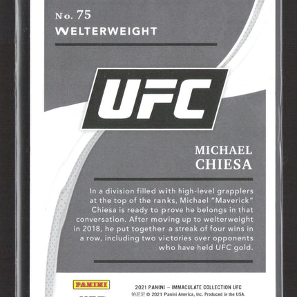 2021 Panini Immaculate Collection UFC Michael Chiesa #75 Platinum 1/1