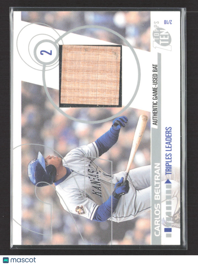 2002 Topps Ten Carlos Beltran #TTR-CB Authentic Game-Used Bat