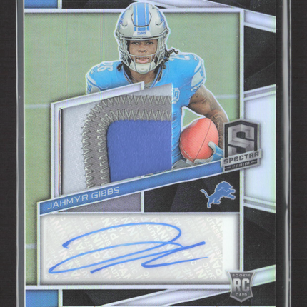 2023 Panini Spectra Prizm Jahmyr Gibbs #212 Patch 48/99 RC Auto