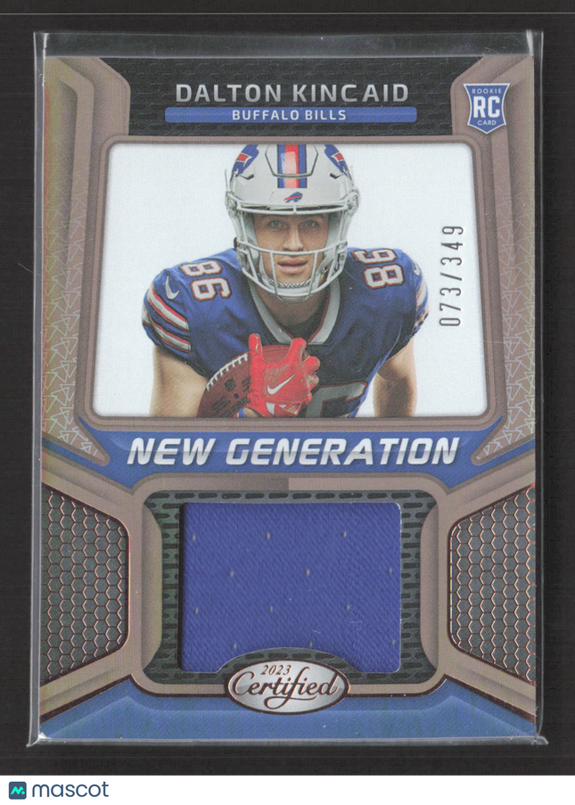 2023 Panini Certified New Generation Dalton Kincaid #NGJM-5 RC 073/349 Jersey