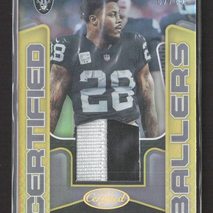 2023 Panini Certified Certified Ballers Josh Jacobs #CBM-9 07/15 Patch