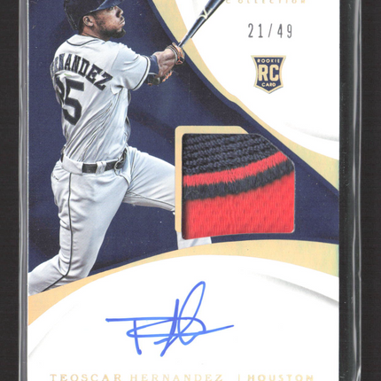 2017 Panini Immaculate Collection Teoscar Hernandez #130 21 / 49 Patch RC Auto