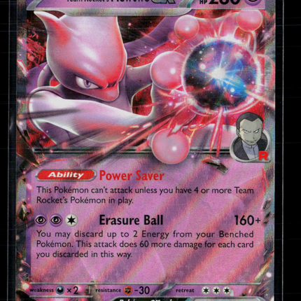 Pokemon 2025 Scarlet & Violet Black Bolt Team Rocket's Mewtwo EX RR #81/182