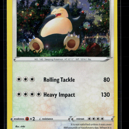 Pokemon 2020 Sword & Shield Snorlax #140/202 Cosmos Holo
