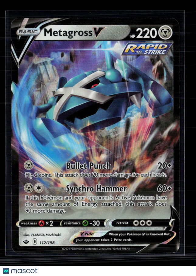 Pokemon 2021 Chilling Reign Metagross V #112/198