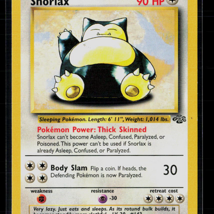 Pokemon 1999 Jungle Snorlax #27/64