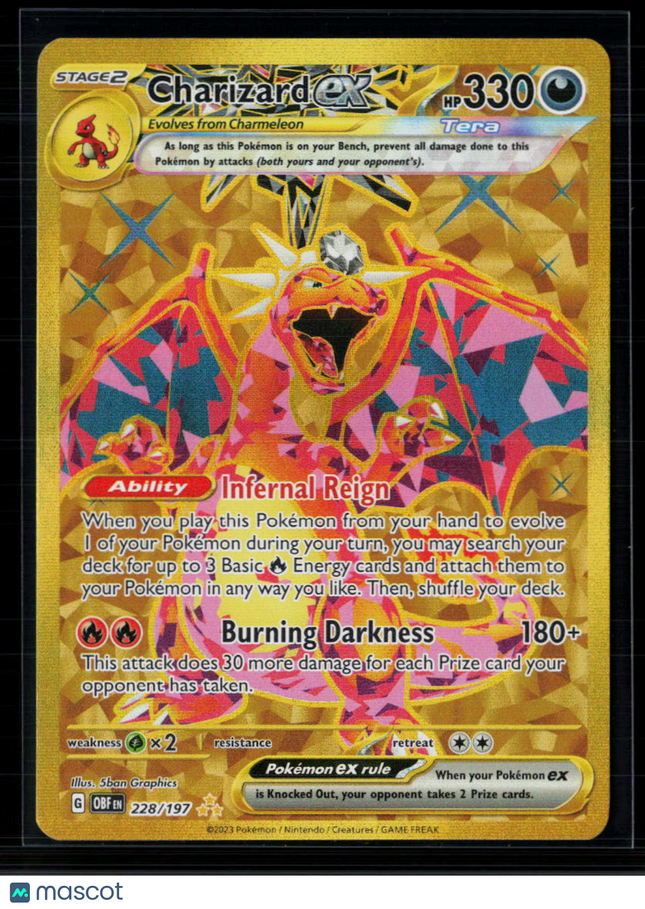 Pokemon 2023 Obsidian Flames Charizard EX UR HR #228/197