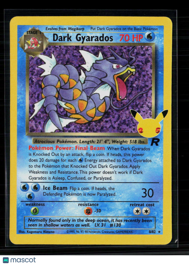Pokemon 2021 Celebrations Dark Gyarados #8/82