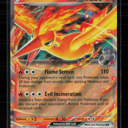 Pokemon 2025 Destined Rivals Team Rocket's Moltres EX RR #31/182