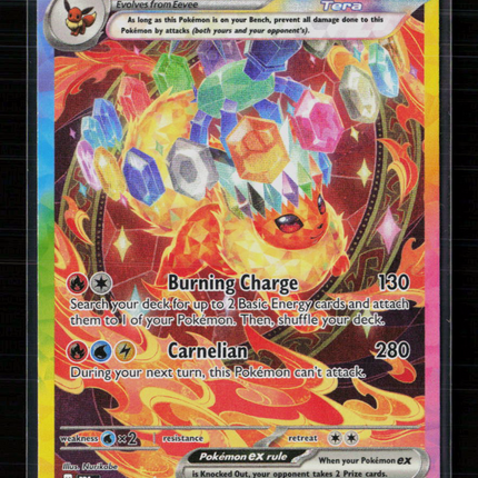 Pokemon 2025 Prismatic Evolutions Flareon EX SAR #146/131