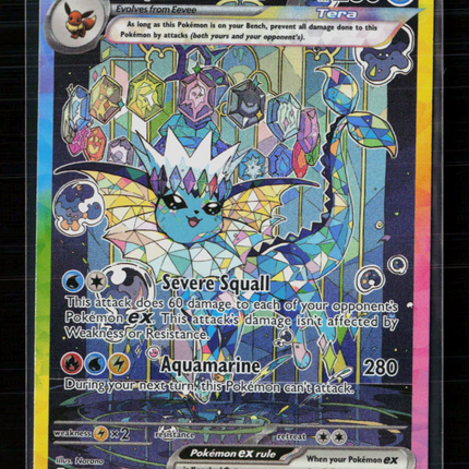 Pokemon 2025 Prismatic Evolutions Vaporeon EX SAR #149/131