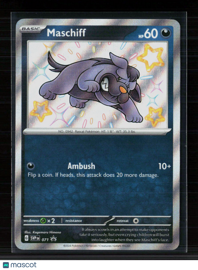 Pokemon 2024 Scarlet & Violet Promos Maschiff #SVP EN 071
