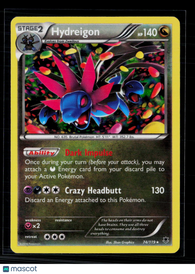 Pokemon 2014 Phantom Forces Hydreigon #74/119