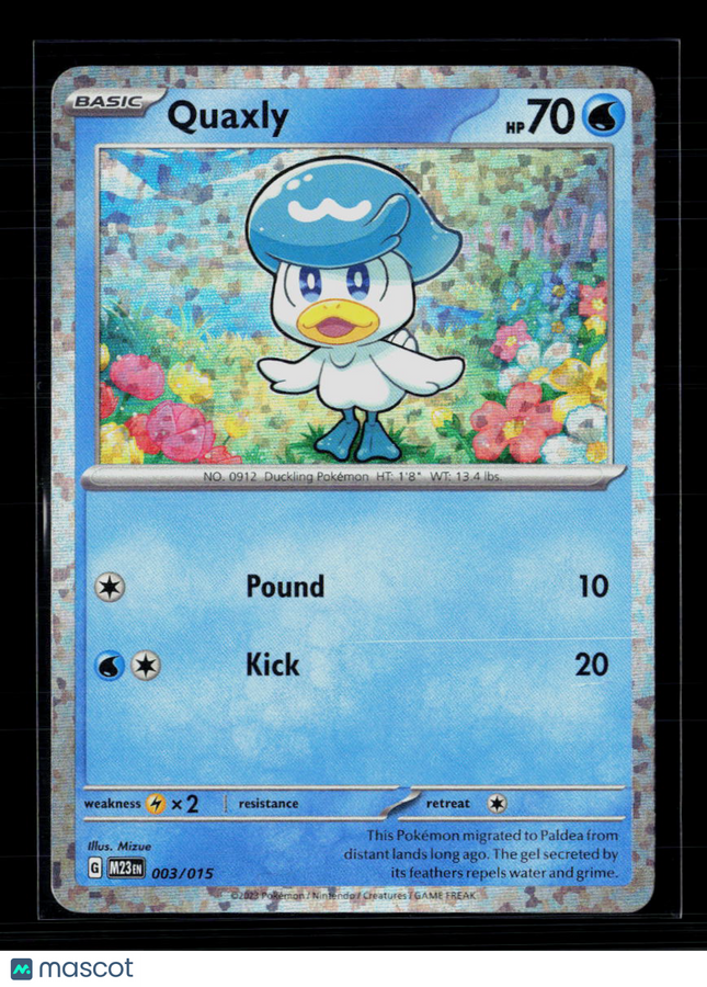 Pokemon 2023 McDonald's Collection Quaxly #3/15