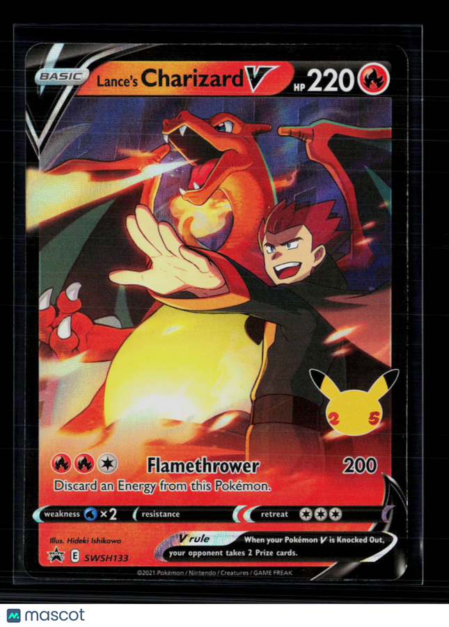 Pokemon 2021 Celebrations Lance's Charizard V FA #SWSH133