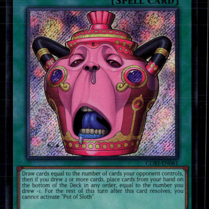Yu-Gi-Oh! Pot of Sloth Chaos Origins Secret Rare • CORI-EN061 1st Edition