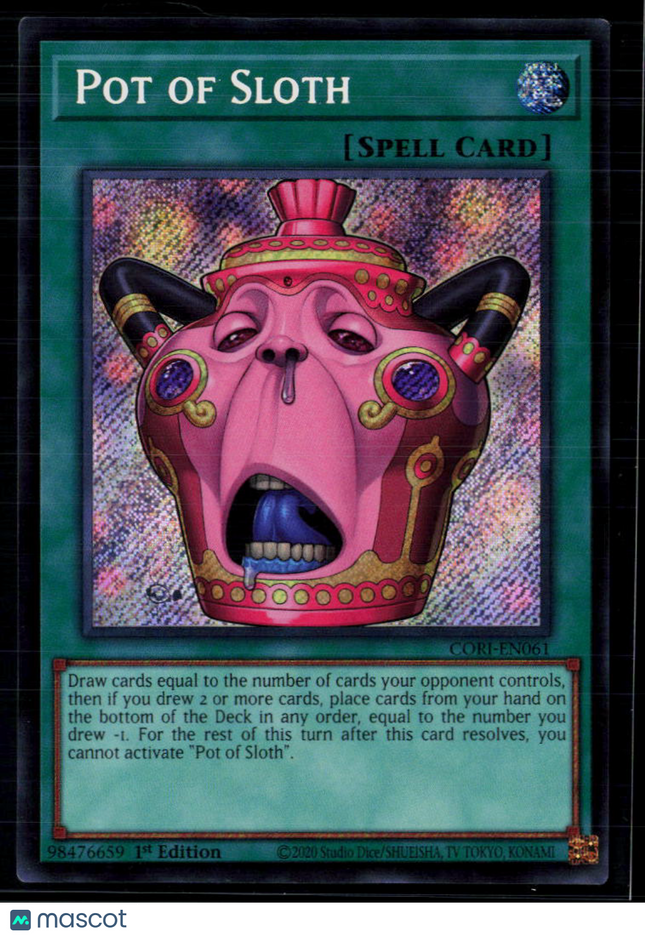 Yu-Gi-Oh! Pot of Sloth Chaos Origins Secret Rare • CORI-EN061 1st Edition