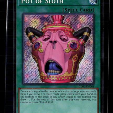 Yu-Gi-Oh! Pot of Sloth Chaos Origins Secret Rare • CORI-EN061 1st Edition