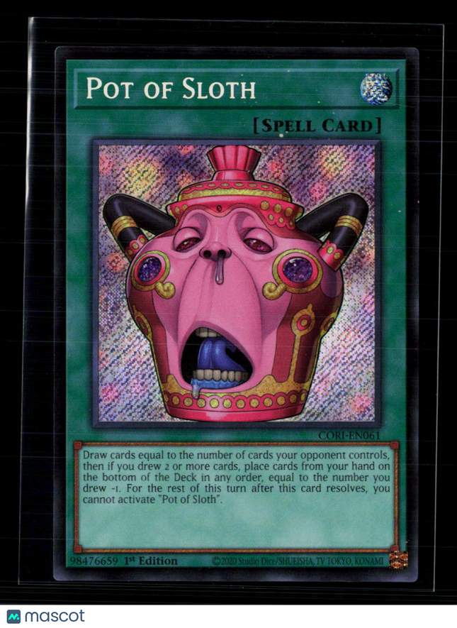 Yu-Gi-Oh! Pot of Sloth Chaos Origins Secret Rare • CORI-EN061 1st Edition