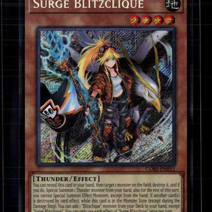 Yu-Gi-Oh! Surge Blitzclique Chaos Origins Secret Rare • CORI-EN011 1st Edition