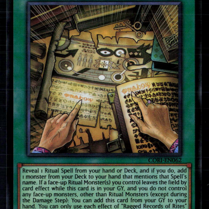 Yu-Gi-Oh! Ragged Records of Rites Chaos Origins SR CORI-EN062 1st Edition