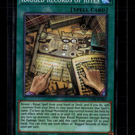 Yu-Gi-Oh! Ragged Records of Rites Chaos Origins SR CORI-EN062 1st Edition
