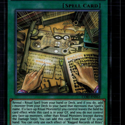 Yu-Gi-Oh! Ragged Records of Rites Chaos Origins SR CORI-EN062 1st Edition