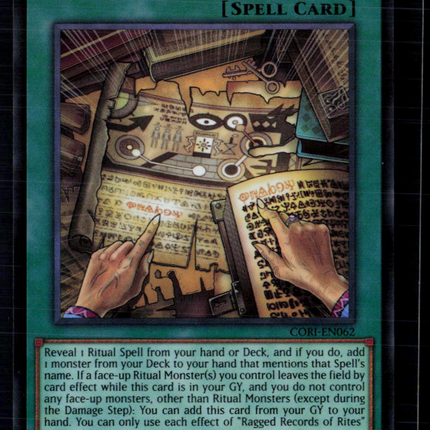 Yu-Gi-Oh! Ragged Records of Rites Chaos Origins SR CORI-EN062 1st Edition