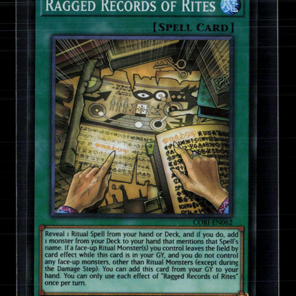 Yu-Gi-Oh! Ragged Records of Rites Chaos Origins SR CORI-EN062 1st Edition