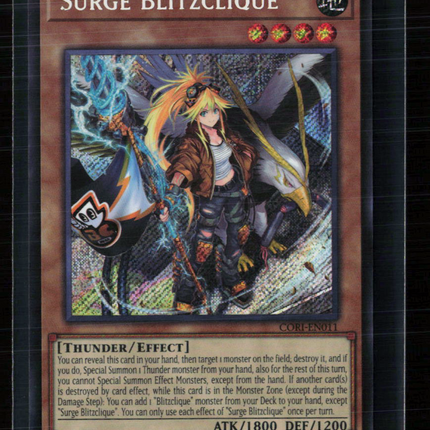 Yu-Gi-Oh! Surge Blitzclique Chaos Origins Secret Rare • CORI-EN011 1st Edition