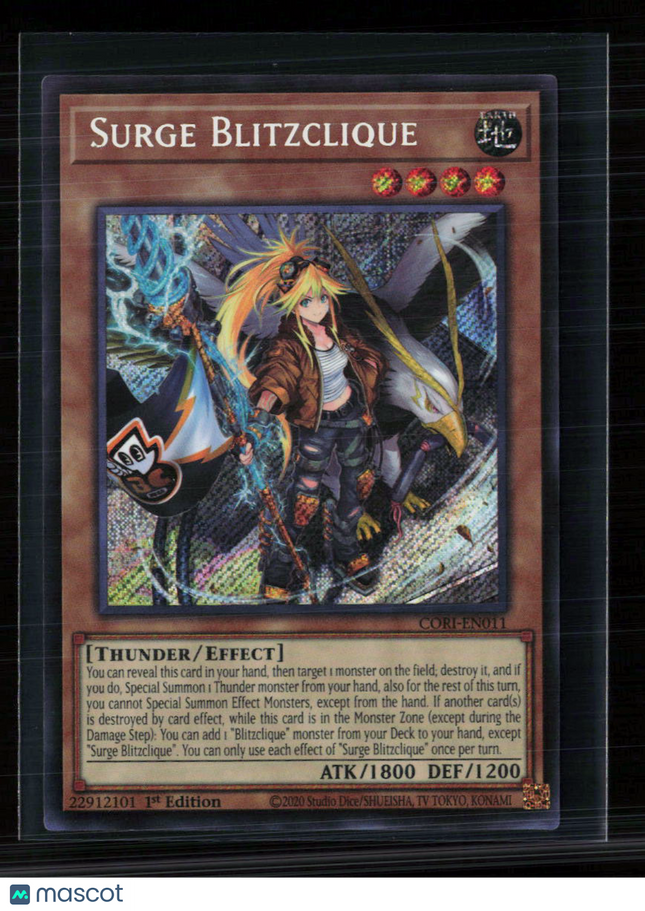 Yu-Gi-Oh! Surge Blitzclique Chaos Origins Secret Rare • CORI-EN011 1st Edition