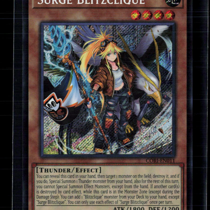Yu-Gi-Oh! Surge Blitzclique Chaos Origins Secret Rare • CORI-EN011 1st Edition