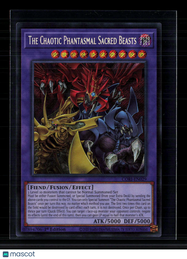 Yu-Gi-Oh! The Chaotic Phantasmal Sacred Beasts Chaos Origins SR CORI-EN029