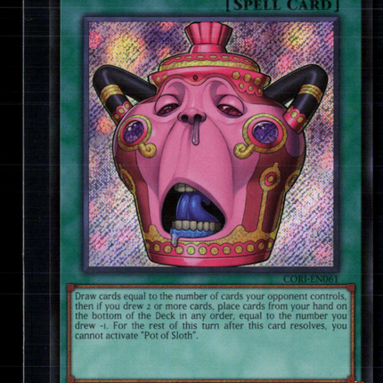 Yu-Gi-Oh! Pot of Sloth Chaos Origins Secret Rare • CORI-EN061 1st Edition